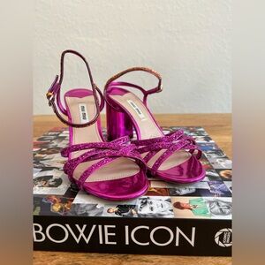 Miu Miu Glitter Sandals